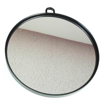 Round Black-large mirror with handle