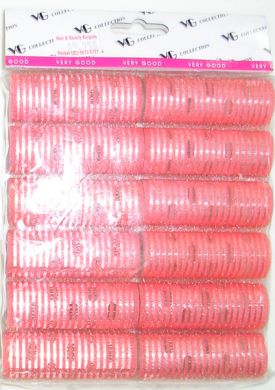 TM 15/7 " Very Good" Velcro Hair Rollers with Aluminium Core (Regular Tape)-Pink Colour-21mm Dia-12/pack