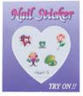 4023B5-Nail Jewellery Small with 5 Stick on Decals with Diamantes