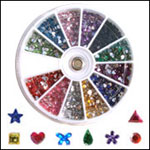 Pre-Packed Rhinestone Wheels 1200ct-Shape Flower