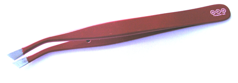 UFO Professional Tools-Curved/Angulated Tweezer-Red