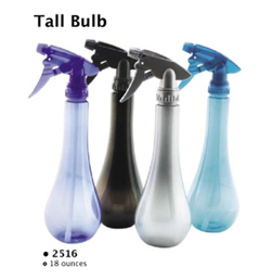 Tall Bulb Water Sprayer 18 Ounces in Assorted Colours as Shown