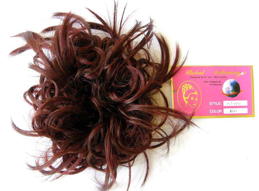 Hair Scrunchie-Style-Light Curls with Flicks-Colour-#530-Dark Chestnut