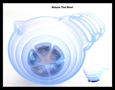Deluxe Tint Bowl with Rubber Grip Base-Translucent Blue