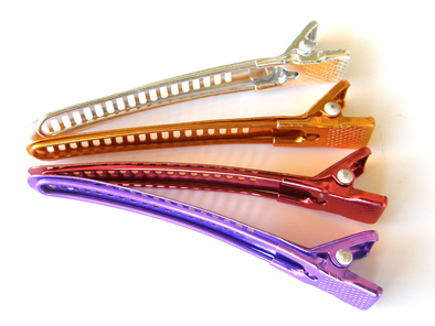 Aluminium Gripper Clips-6 Per Pack-Purple