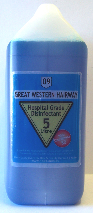 Great Western Hairway Hospital Grade Disinfectant with Quatramine 80- 5 Litres