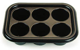 Rectangular 6 Hole Nail Soaker Tray-Black