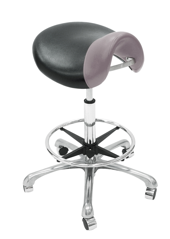 The Monique-A superior Quality Salon Gas Lift Stool with Foot Rest-Full Black Upholstery Only