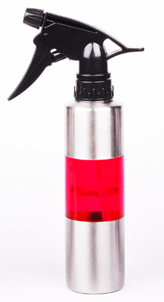 Aluminium Water Spray Bottle with see through window-Red