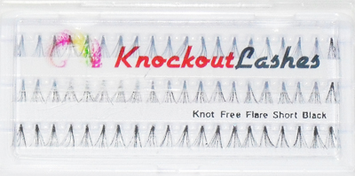 Knockout Lashes-Knot Free Flare Short Black