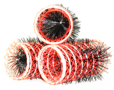 Brown/Orange Swiss Hair Rollers-Length-83mm Diameter-43mm-12 per pack