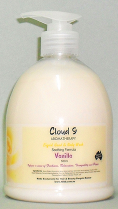 Cloud 9 Liquid Hand & Body Wash-Soothing Formula-Vanilla-500ml