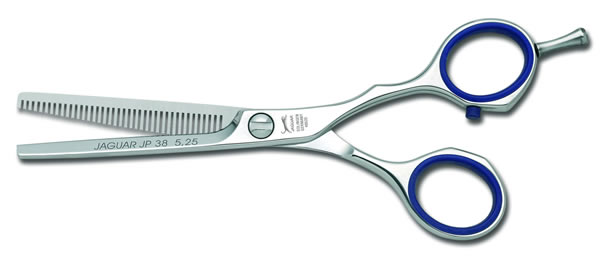 JAG 46526-JP 38 T/S ERGONOMIC POLISHED O/S 38T 5.25'' THINNING SCISSOR WITH 38 TEETH GUARANTEE FINE TEXTURES AND A SAFE AND SOFT CUT.