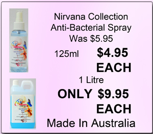 Nirvana Collection Anti-Bac Spray with Spray Lid 125ml-Made in Australia
